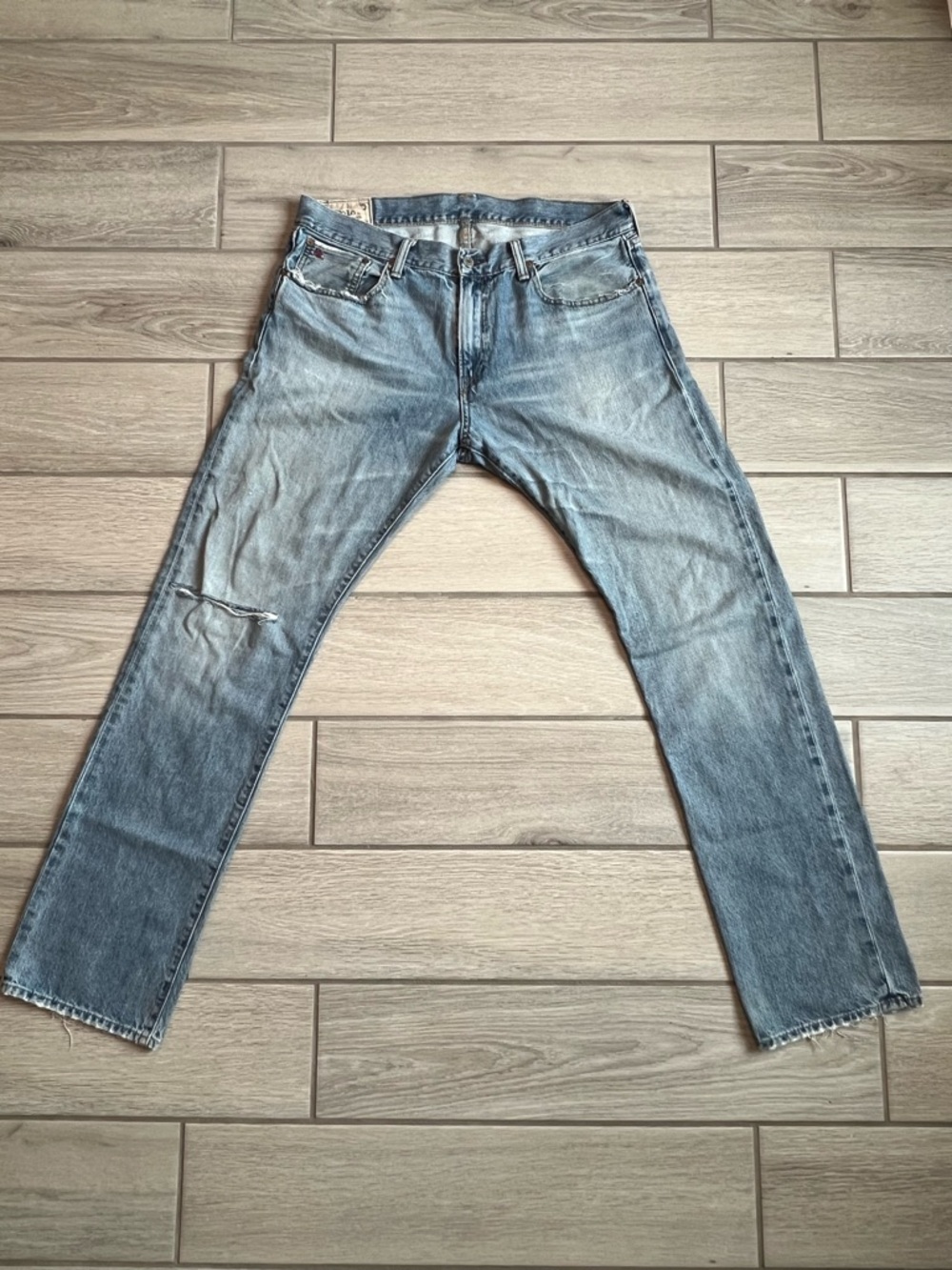 Polo Ralph Lauren Authentic Dungarees Jeans 34x34 Classic Fit Medium Wash Blue
